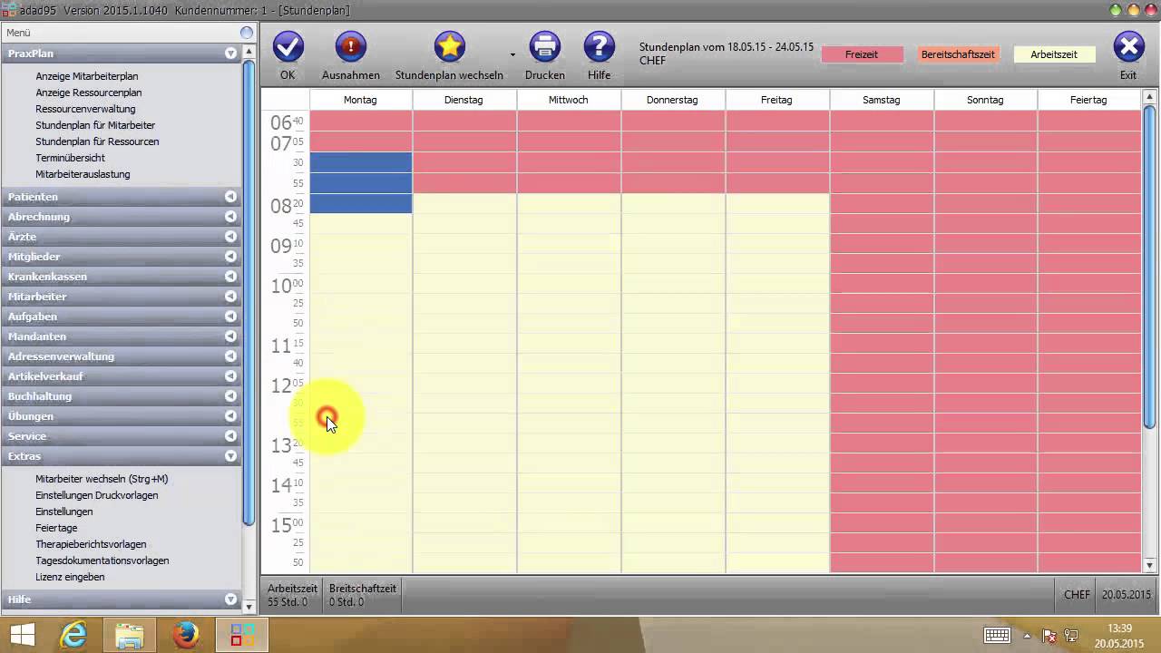 PraxPlan - Mitarbeitstundenplan erstellen