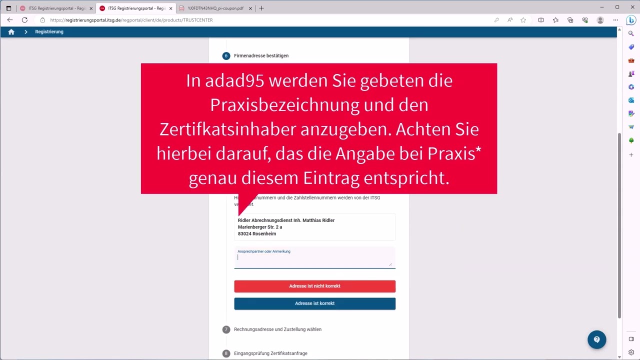 ITSG Zertifikat beantragen