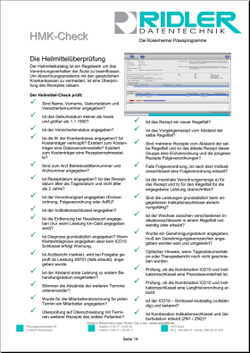 Die Heilmittelüberprüfung - Der Heilmittelkatalog ist ein Regelwerk um das Verordnungsverhalten der Ärzte zu beeinflussen. Um Abrechnungsprobleme mit den gesetzlichen Krankenkassen zu vermeiden, ist eine Überprüfung des Rezeptes ratsam. Der Heilmittel-Check prüft: