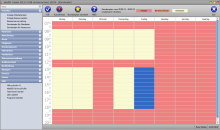 adad95 - die Software für die Physiotherapie - Der Terminplan PraxPlan verplant die Mitarbeiterzeit